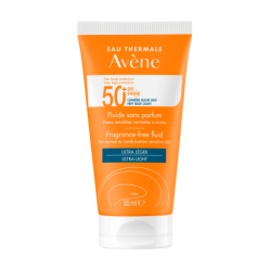 AVENE SPF 50+ FLUIDO FACIAL SIN PERFUME 50 ML