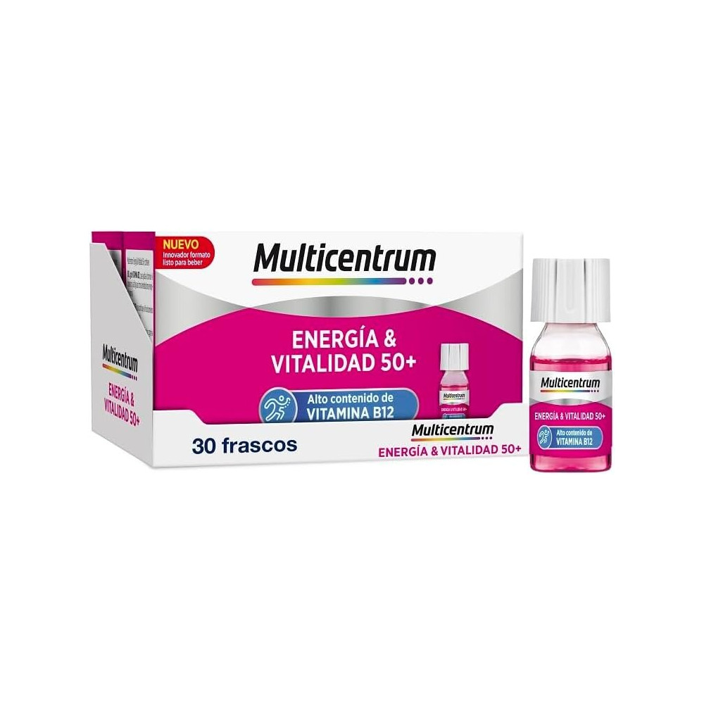 MULTICENTRUM ENERGIA & VITALIDAD 50+ 30 FRASCOS 7 ML SABOR FRAMBUESA