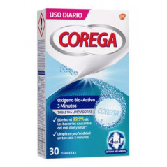 COREGA OXIGENO BIO-ACTIVO LIMPIEZA PROTESIS DENTAL 30 TABLET