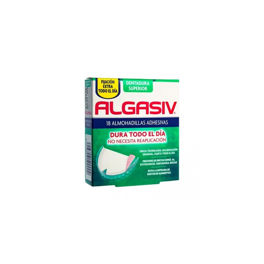 ALGASIV ALMOHADILLAS ADHESIVAS PROTESIS 18 U SUPERIOR ALGASIV ALMOHADILLAS ADHESIVAS PROTESIS 18 U SUPERIOR